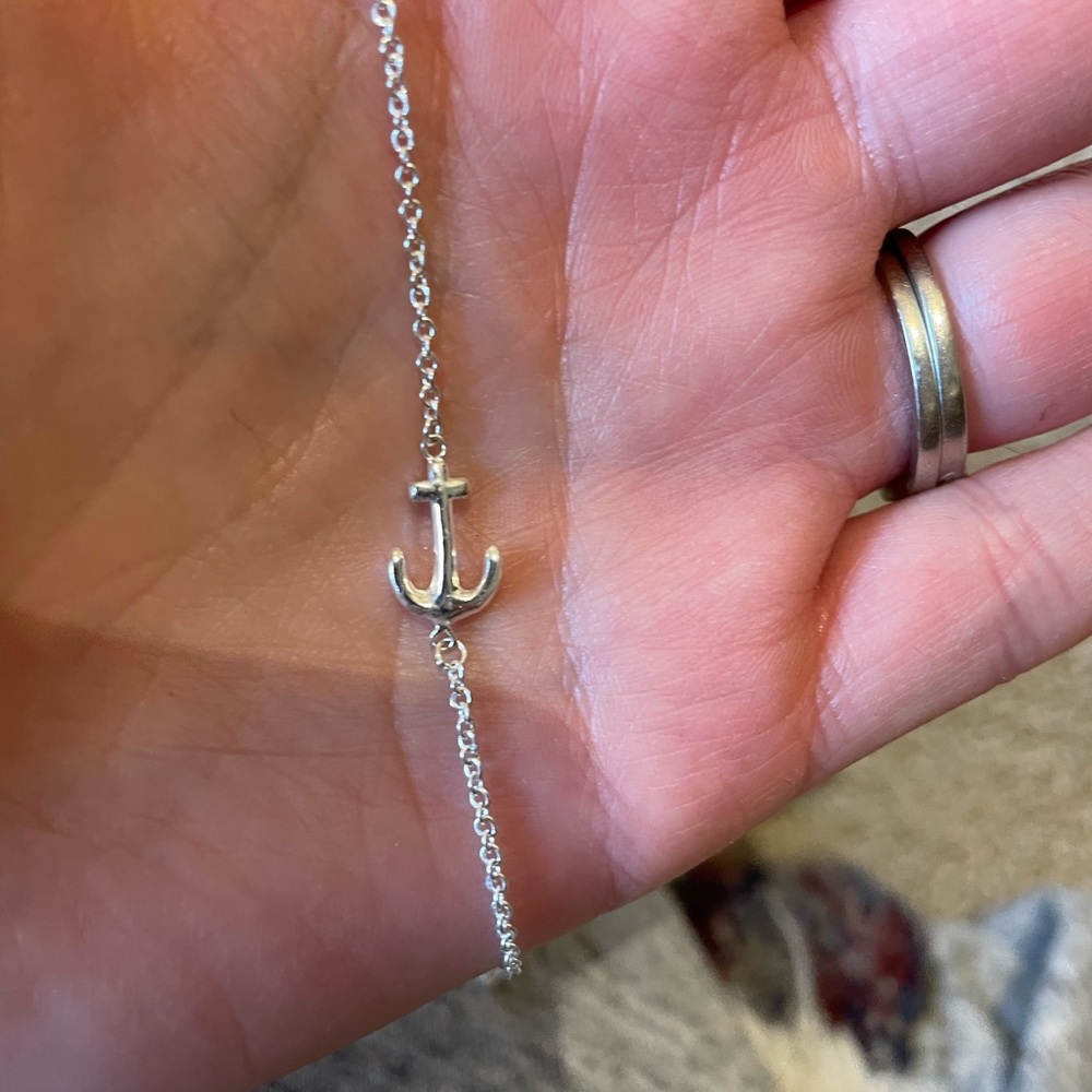 Delicate anchor charm anklet or bracelet